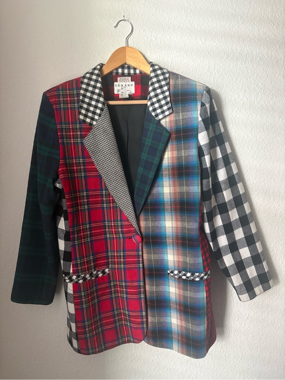 Vintage Mixed Plaid Blazer Size M